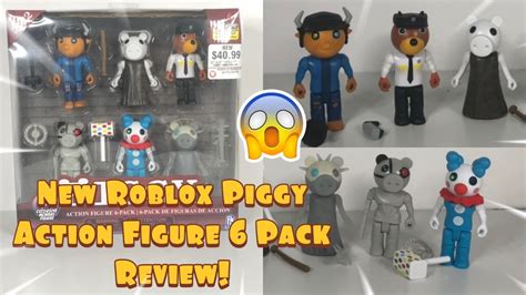 New Roblox Piggy Wave 2 Action Figure 6 Pack Full Review Youtube