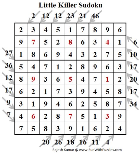 Little Killer Sudoku Daily Sudoku League 177
