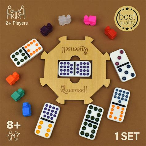 Mexican Train Dominoes Set Double 15 Dominoes Set For Adults And
