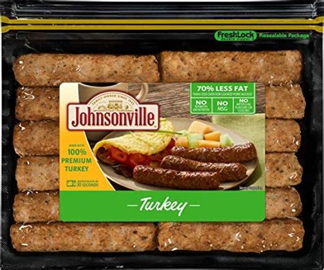 Johnsonville Fully Cooked Turkey Breakfast Sausage 12 Count 9 6 Oz
