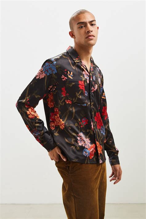 #shirts #button down shirt #collared shirt #patterned shirt #floral shirt #fashion #style #clothes #boho #indie #shirt #button down #button down shirt #pattern shirt #girl pattern #oldschool #mens wear #menswear want to see more posts tagged #button down shirt? Urban Outfitters Uo Floral Satin Button-Down Shirt - Black ...
