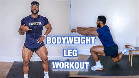 The Most Effective Bodyweight Leg Workout At Home No Equipment Youtube