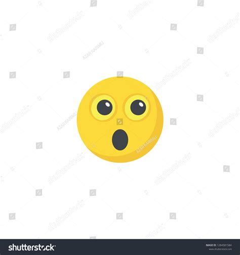 Shocked Face Emoji Icon Royalty Free Stock Vector 1284581584 Avopix