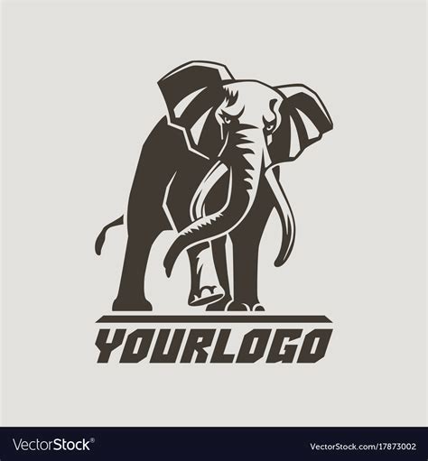 Elephants logo sign Royalty Free Vector Image - VectorStock gambar png