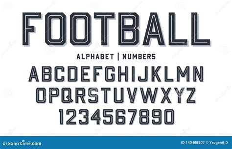 Sport Style Font Football Style Font With Lines Inside Athletic Style