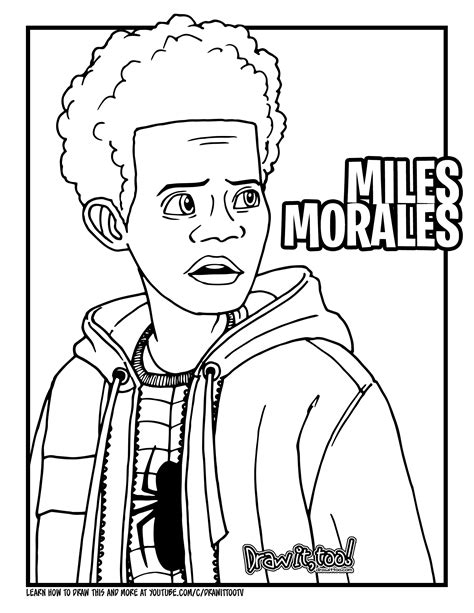 Miles Morales Coloring Pages Guillaumeroch