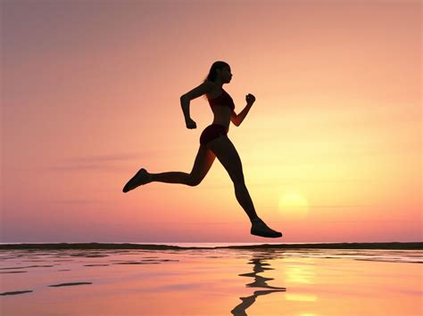 Woman running on the beach | Running on the beach, Running women, Running silhouette