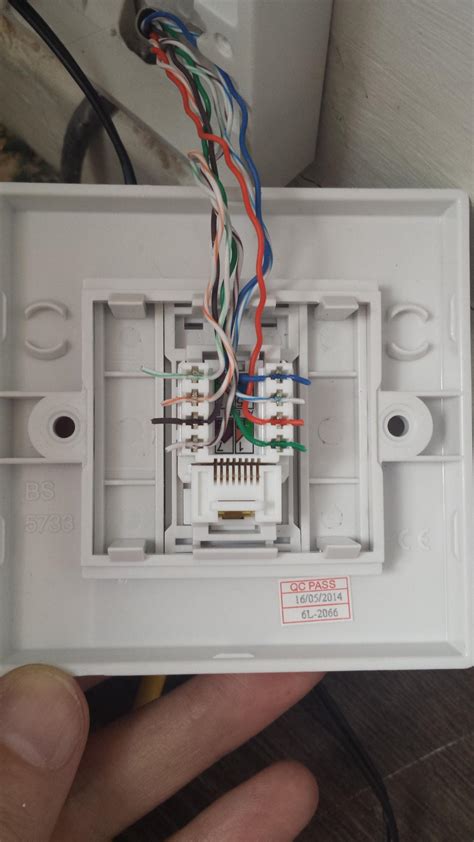 Need instructions for cat 5 wiring? Wondering why this ethernet wall plug is not working ...