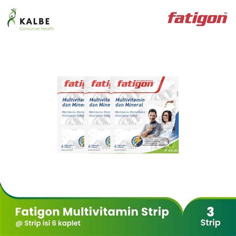 Jual Starter Pack Fatigon Putih Multivitamin 3 Strip 6 Kaplet Di