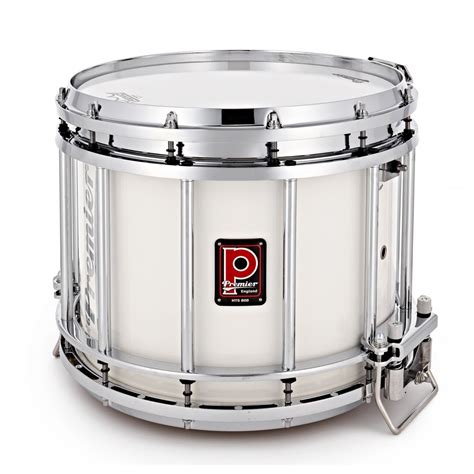 Premier Marching Hts 800 14 X 12 Snare Drum Ivory White Gear4music