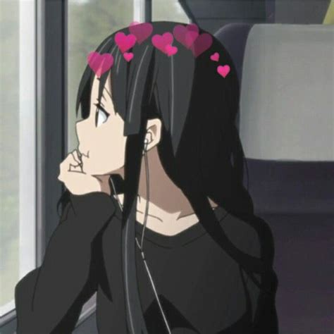 Pfp Aesthetic Grunge Anime Girl With Black Hair Fotodtp