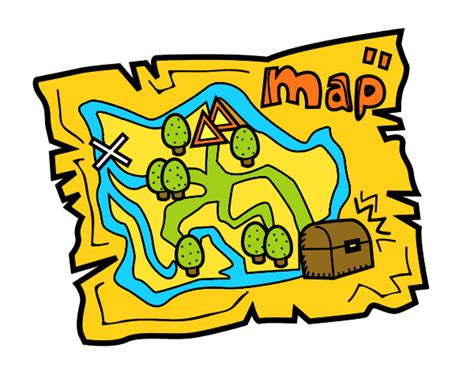 Desenho De Mapa Do Tesouro Pintado E Colorido Por Usu Rio N O 9516