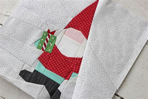 Christmas Gnome Fpp Pattern Foundation Paper Piecing Christmas Gnome