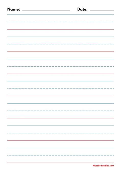 Lined Paper With Lines In The Middle And One Line At The Bottom That