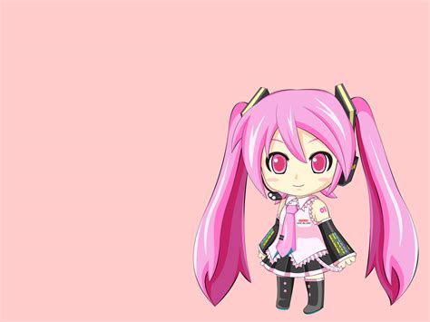 Chibi Hatsunemiku Longhair Pink Pinkhair Twintails Vocaloid Rkonachan