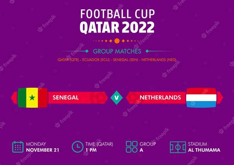 Premium Vector Football World Cup Qatar 2022 The Schedule Template Of