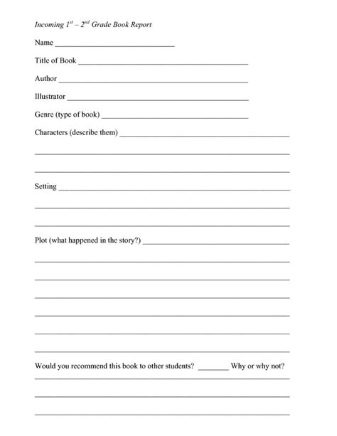 Biography Report Template 5th Grade 4 Templates Example Book