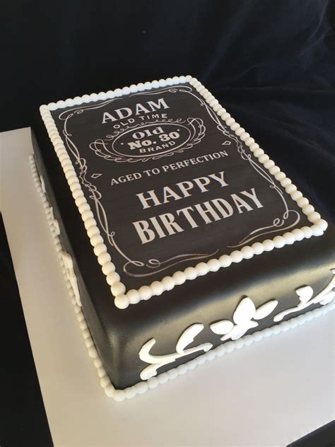30th Birthday Cake For Him Jack Daniels Inspired Birthday Cake