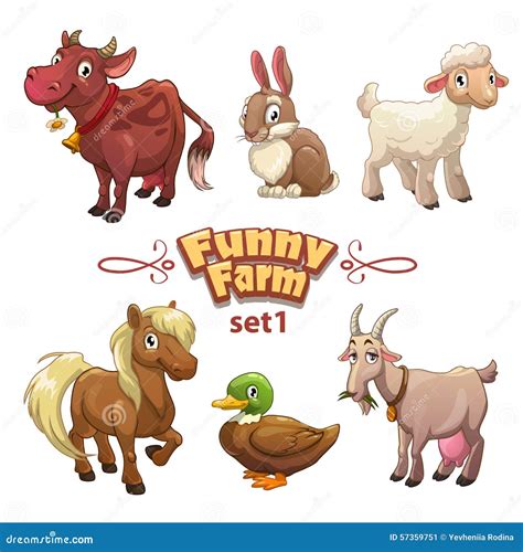 Funny Farm Illustration Stock Illustration Illustration Of Faces