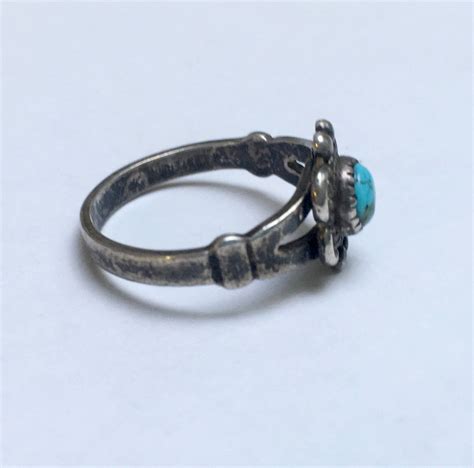 Vintage Turquoise Bell Trading Post Ring Size Etsy