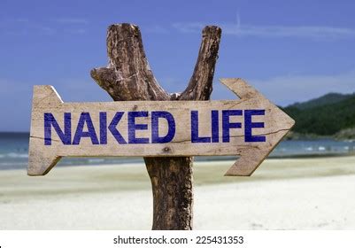 Naked Life Wooden Sign Beach On Nh C S N Shutterstock