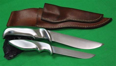 Rare Gerber Magnum Hunter And Shorty Knife W Original Sheath Vintage