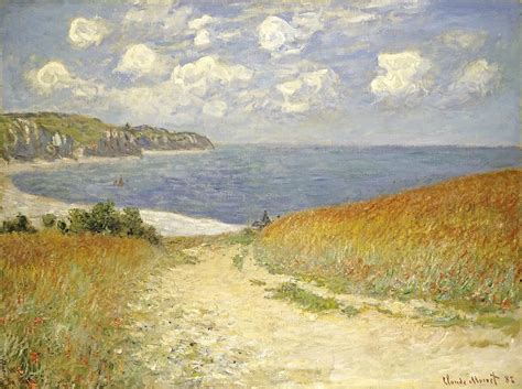 Path In The Wheat At Pourville Painting By Claude Monet