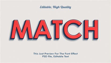 Premium Psd Match Font Effect Mockup