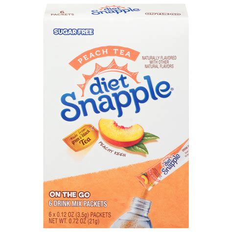 Save On Snapple Diet On The Go Tea Drink Mix Peach Sugar Free 6 Ct Order Online Delivery Giant
