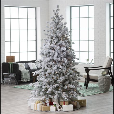 75 Pre Lit Flocked Christmas Tree Christmas Trends 2021