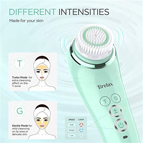buy face brush brelax sonic facial cleansing brush ipx7 waterproof with soft brush head 9
