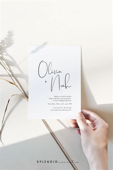 Printable Instant Download This Modern Wedding Invitation Template