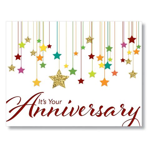 Wish a couple on their anniversary with this beautiful ecard. Try Our Newest Colorful Stars Employee Anniversary Cards From HRDirect