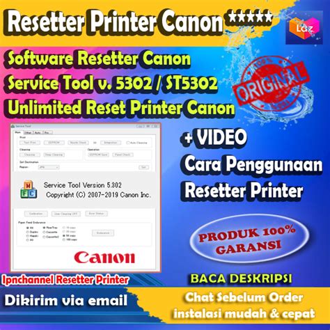 Canon Service Tool V ST Resetter Canon Lazada Indonesia