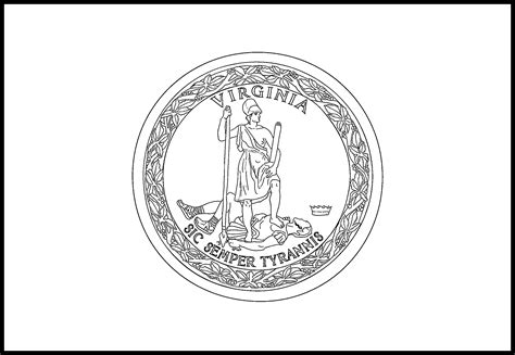 Virginia Map Coloring Page