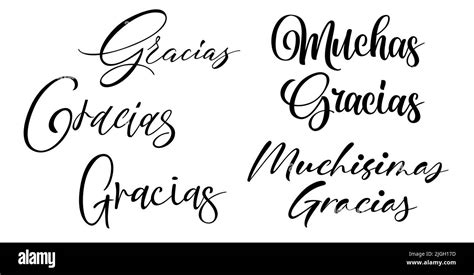 Gracias Calligraphy Spain Text Hand Lettering Spanish Word Thank You Lettering Postcard Design