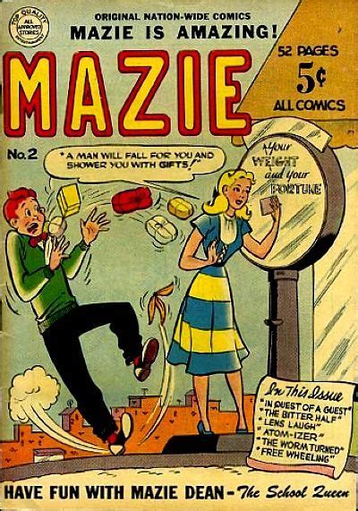 Cover For Mazie 1950 Series 2 Retro Comic Book Comic Covers