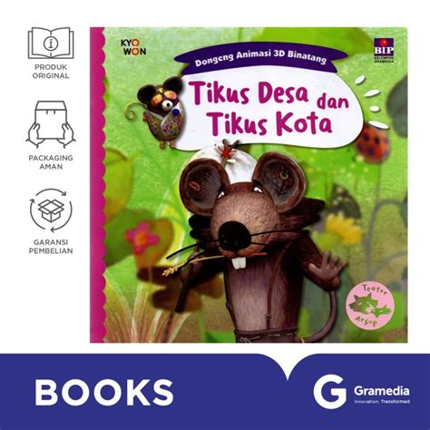 Jual Seri Dongeng Animasi 3D Binatang Tikus Desa Dan Tikus Kota Buku