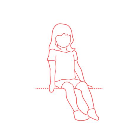 Girl Sitting Side View Drawing