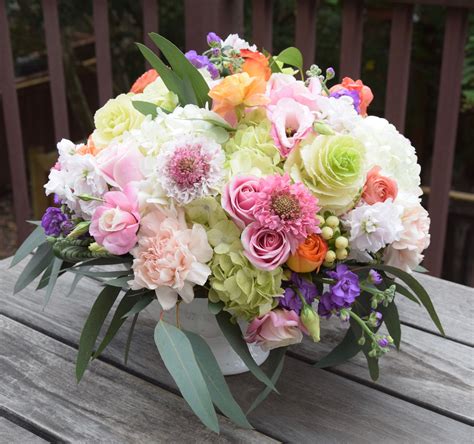Soft Pastel Color Tones Mixed To Make A Perfect Table Flower