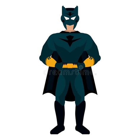 Superhero Character Cartoon Stock Vector Illustration Of Costume