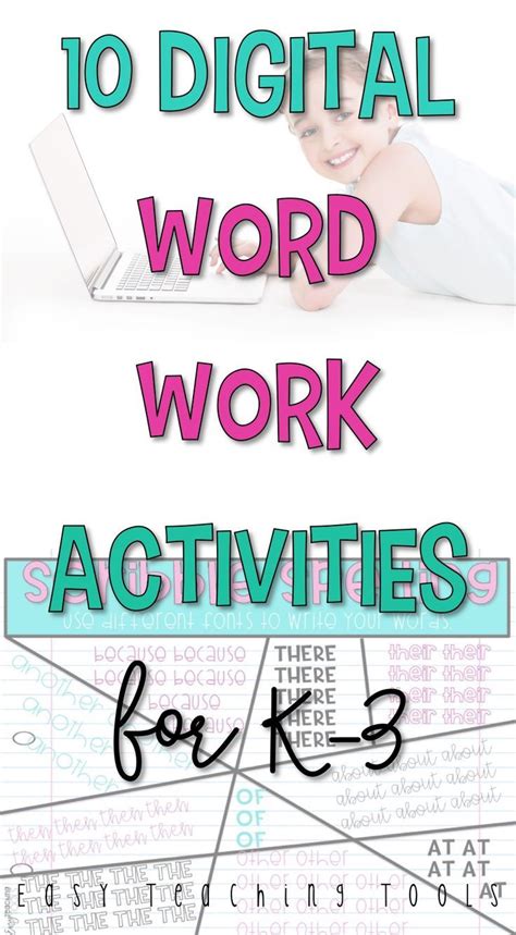 For example, learning that the. Digital Activities (Word Work, Spelling, Phonics) | Word work, Spelling activities, Phonics