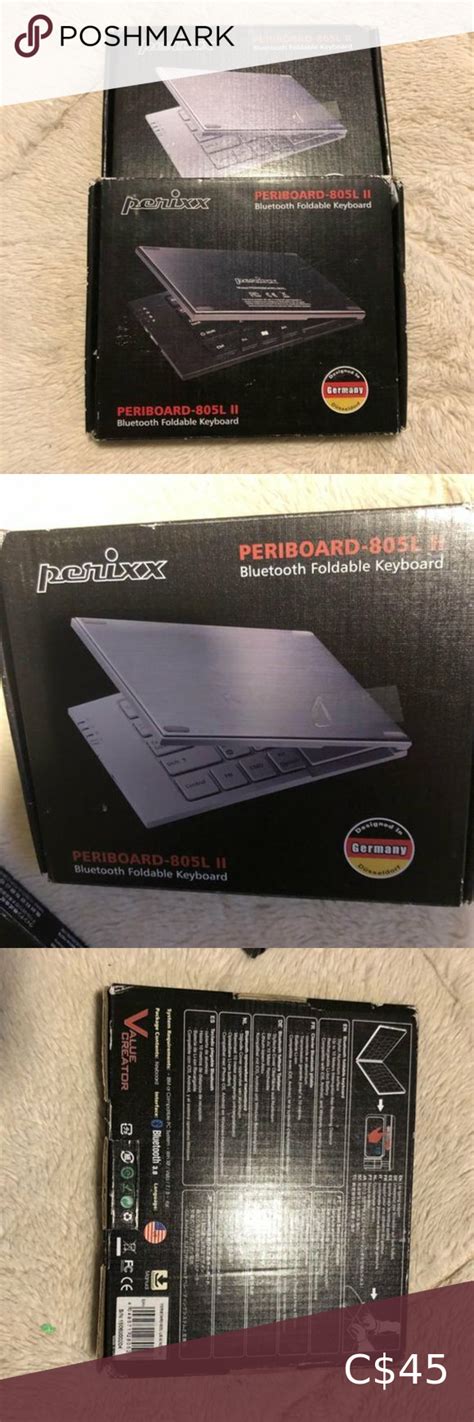 Perixx Bluetooth Foldable Keyboard Periboard 805l Ii Silver Or Black