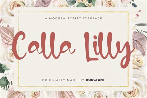 Calla Lilly Font By Freebies · Creative Fabrica