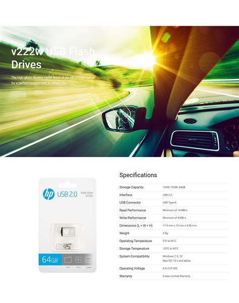 Tips for better search results. HP 64GB V222W Metal Silver USB 2.0 F (end 9/9/2022 12:00 AM)