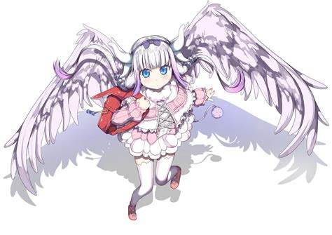 Wallpaper Kamui Kanna Kobayashi San Chi No Maid Dragon Angel Wings