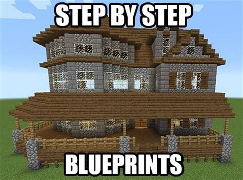 Mansion this is my first minecraft build that i have invested time into. Get step by step blueprints for this house plus a bunch ...
