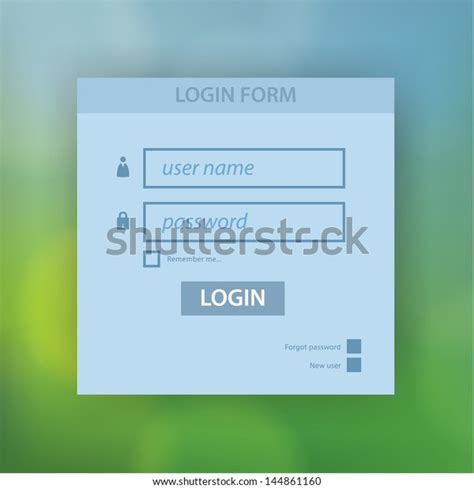 Vector Login Form Template Modern Neutral Stock Vector Royalty Free