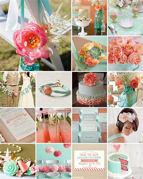 Mint And Coral Weddings