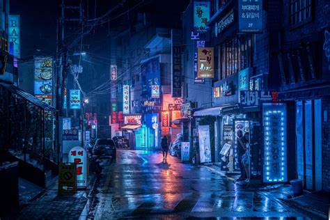 Empty City Streets At Night 2500x1668 Wallpaper
